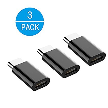 USB Type C Adapter Coopache USB C to Micro USB Adapter Connector Male to Female for Samsung Galaxy S8 Plus Samsung Galaxy Note 8 Nexus 6P 5X Nintendo Switch Pixel XL LG G5 G6 V20 HTC U11 (Black)