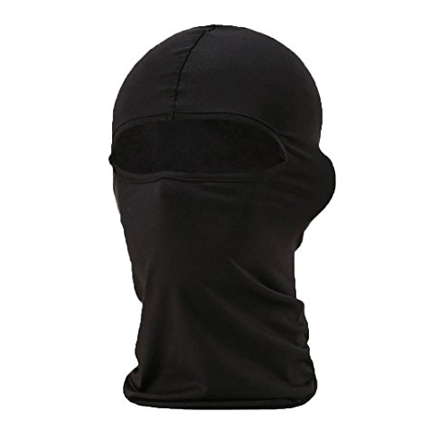 ELEGIANT Unisex Outdoor Motorcycle Full Face Mask Balaclava Ski Neck Protection Black