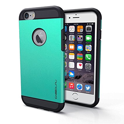 Caseguru® Armor Guard iPhone 6/6S Case All-Around Shock Resistant Slim Fit Cover Case for iPhone 6 / iPhone 6S (4.7 inch) [Lifetime Warranty]- Scratch-proof - Defender Shield - 2015 Model - Teal