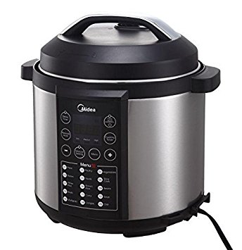 MIDEA MY-CS6004W 15-in-1 6L Stainless Steel Pot Electric Pressure Cooker with Steamer Rack