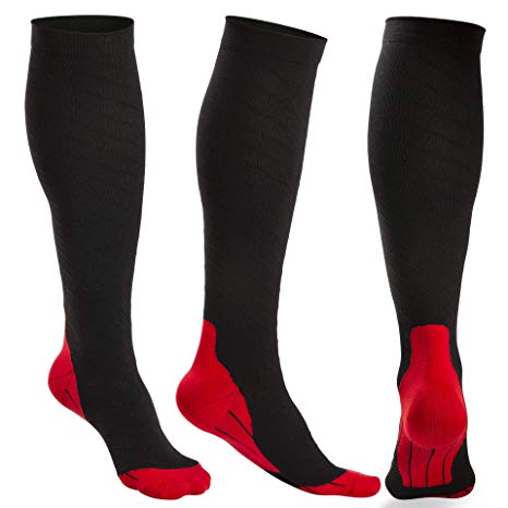 3 Pairs Compression Socks Women and Men - Athletic Fit For Running,Travel,Recovery,Pregnancy & Medical