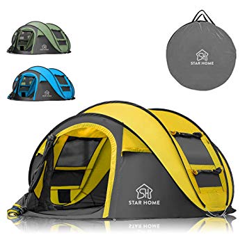 STAR HOME Pop up Tents Family Camping Tents Large Instant Beach Tents in 3 Colors