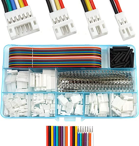 JST PH 2.0 Connectors Pin Header and Ribbon Cable Wire Kit 2.0mm Pitch JST PH - 2/3/4/5/6/7/8 Male Pin Female Housing
