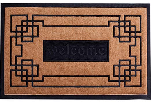 Welcome Mat Outdoor/Indoor – Doormat 18"x30" Heavy Duty Waterproof Front Door Mats Outside/Inside – Decorative Modern Rubber Entrance Mat for Home Entry Patio Entrance Way Outdoors - Easy To Clean