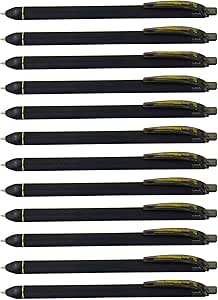 Pentel EnerGel Kuro Liquid Gel Pen, (0.7mm) Medium line, Black Ink, 12 Pack (BL437R1-A)