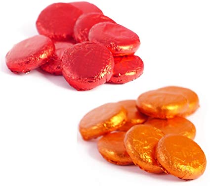 Strawberry & Orange Cremes Red Orange Foiled - Fondant Creams by Whitakers Chocolates (Pack Size: 200g)