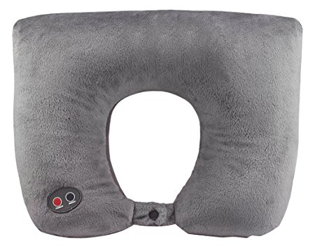 Etronic Ultra Comfort Massage Travel Neck Pillow ET-200 - 6 Massage Modes - Headrest Strap - CE Certified [3-Year Warranty]