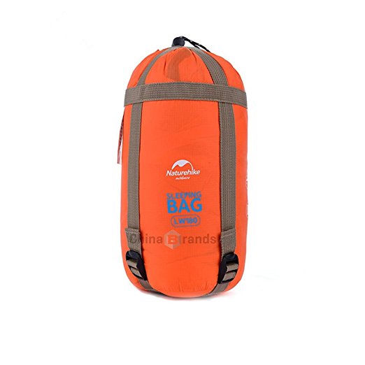 Life-Plus Outdoor Camping Ultralight Sleeping Bag Envelope Type for Travel Hiking for 3 Seasons Orange