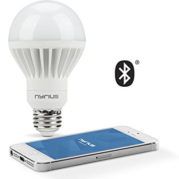 Nyrius Wireless Smart White LED Light Bulb for Smartphones & Tablets - iOS & Android App Remotely Controls On/Off, Scheduling & Dimming Functions - Bluetooth Energy Efficient Home Automation (SB09)