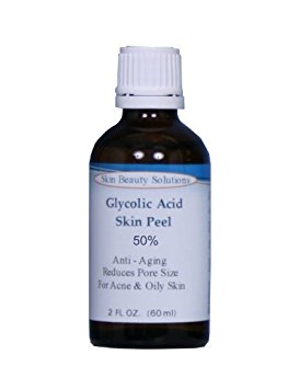 (2 oz / 60 ml) GLYCOLIC Acid 50% Skin Chemical Peel Unbuffered - Alpha Hydroxy (AHA) For Acne, Oily Skin, Wrinkles, Blackheads, Large Pores & More (from Skin Beauty Solutions)