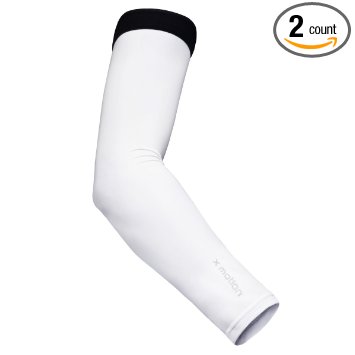 X MOTION LAB Compression Arm Sleeve, BreezTech FastDry Fabric, 3D Tailoring, Protection from UV, Scratches & More, Comfortable, High Flexibility, Temperature Regulating, Perfect for Outdoor Activities