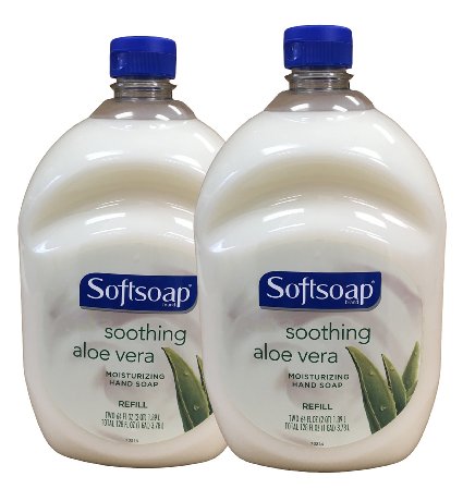 Softsoap Hand Soap Soothing Aloe Vera Moisturizing Hand Soap Refill 64 Fluid Ounce Bottle Pack of 2