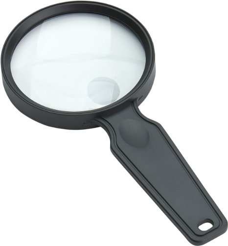 Carson MagniView 2x Lightweight Hand-Held Magnifier with 4.5x Spot Lens for Reading, Hobby, Crafts, Inspection and Tasks (DS-36)