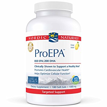 Nordic Naturals Pro - ProEPA, Promotes Cardiovascular Health, Supports Gastrointestinal Health and a Healthy Mood - Lemon Flavored 180 Soft Gels