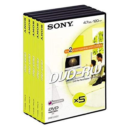 Sony - 5DMW120AVD - 5 x DVD-RW - 4.7 GB 1x - 2x - DVD video box - storage media