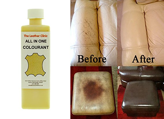 Leather ALL IN ONE Dye Paint Repair Kit for Worn & Scratch Restoring ALL COLOURS (Cream)