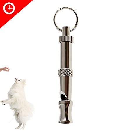 Luniquz Metal Dog Whistle Adjustable Frequency High Pitch Training Aide for Avoid Bad Behavior,Stop Barking,Fetch,Sit