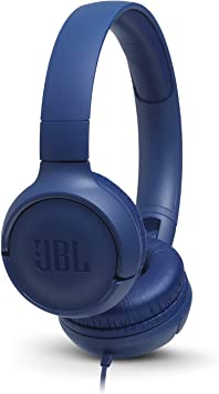 JBL Tune 500 Wired ON Ear Headphones Blue