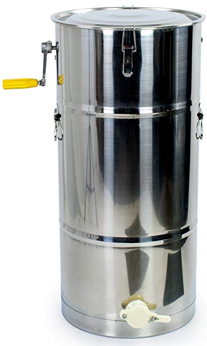 VIVO New Two 2 Frame Stainless Steel Bee Manual Crank Honey Extractor SS Honeycomb Spinner Drum (BEE-V002C)