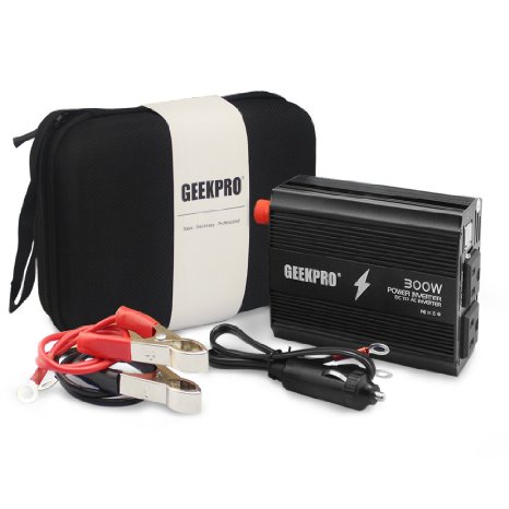 GEEKPRO 300W Car Power Inverter with Carrying Bag
