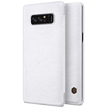 Galaxy Note 8 Case,Mangix Flip PU Leather Wallet Smart Sleep Wake Protection Shell Case with Card Slot for Samsung Galaxy Note 8 (White)