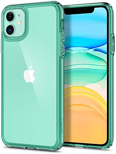 Spigen Ultra Hybrid Works with Apple iPhone 11 Case (2019) - Green Crystal