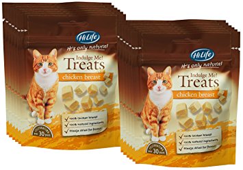 HiLife It's Only Natural Indulge Me Cat Treats 100% Chicken Breast '12 x Bags'