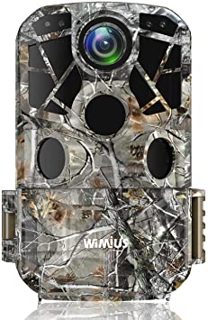 WiMiUS H8 WiFi Trail Camera【2020 Upgraded】 24MP 1296P HD Hunting Game Trail Cam with APP Control, TV Transfer, Night Vision Waterproof Motion Activated, 0.3s Trigger Time, for Wildlife Monitoring
