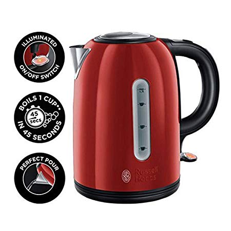 Russell Hobbs 20445 Westminster Kettle, 1.7 Litre, Red, 1.7 liters