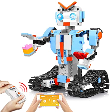 DAZHONG Remote Control Robot STEM Building Block Robot Educational kit Remote Control Engineering Science Educational Building Toy boy Girl Smart Gift