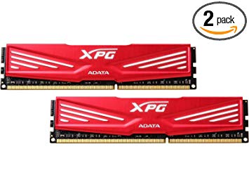 ADATA XPG V1 DDR3 1600MHz (PC3-12800) 8GB (2x4GB) Desktop Memory, Red (AX3U1600W4G11-DR)