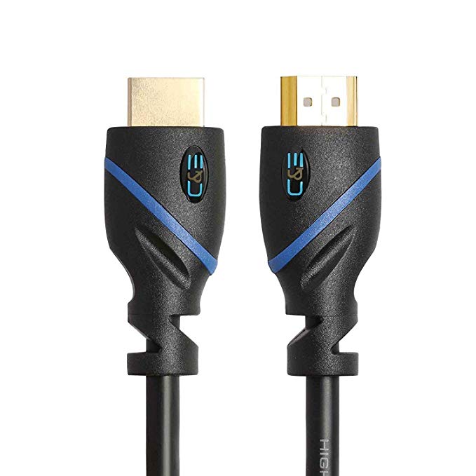 12ft (3.6M) High Speed HDMI Cable Male to Male with Ethernet Black (12 Feet/3.6 Meters) Supports 4K 30Hz, 3D, 1080p and Audio Return CNE526485