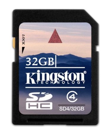 Kingston 32 GB Class 4 SDHC Flash Memory Card SD432GB