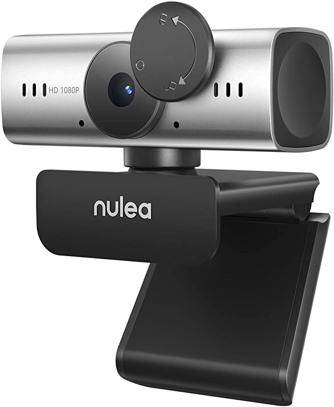 Nulea AutoFocus 1080p Webcam with Stereo Microphone, Privacy Cover, FHD USB Web Camera, 1080p/30fps Live Streaming Camera Compatible with Skype, Zoom, FaceTime, Hangouts, PC/Mac/Laptop/MacBook
