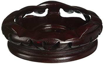 Oriental Furniture Rosewood Carved Pedestal Stand - (Size 3 in. Base Diameter)
