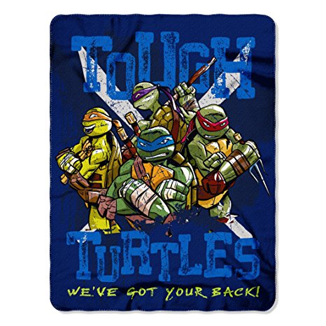 Nickelodeon Teenage Mutant Ninja Turtles, Tough Turtle Blues Printed Fleece Throw by The Northwest Company, 45 by 60"