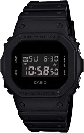 Casio Men's DW5600BB-1 Black Resin Quartz Watch with Digital Dial, Black, Quartz Watch