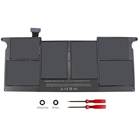 A1406 A1495 Laptop Battery for MacBook Air 11 inch A1465 (Mid 2012 2013 Early 2014 2015 Version) A1370 Mid 2011 MC968 MD223 MC506LL MD711 MC965LL 020-7376-A 020-7377-A - 12 Months Warranty