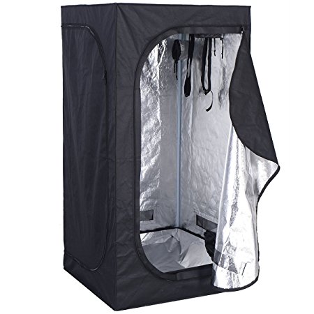 Giantex Indoor Grow Tent Room Reflective Mylar Hydroponic Non Toxic Clone Hut 6 Size (32''X32''X63'')