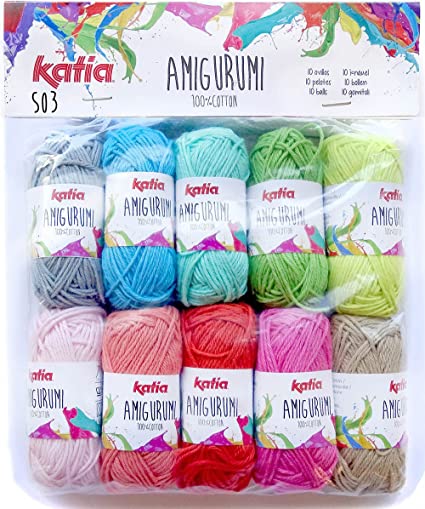 Cotton Yarn: Amigurumi 100%, Multicolor, 100% Cotton, 10 grs. / 1/3 oz 33 MTS. / 36 yds. (S03)