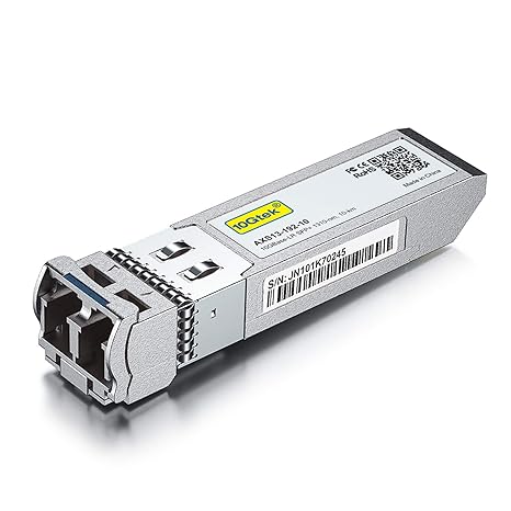 10 Gigabit SFP  LC Single-Mode Transceiver, 10GBASE-LR Module for Cisco SFP-10G-LR, Meraki, Ubiquiti unifi UF-SM-10G, Mikrotik, D-Link, Supermicro, Netgear, TP-Link, Broadcom, (1310nm, DDM, 10km)