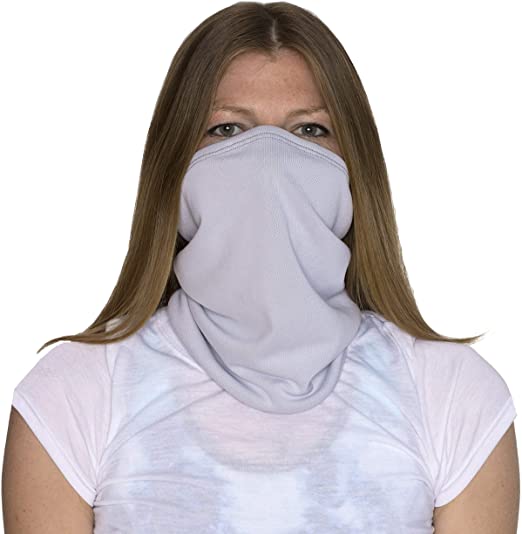 Tuga Sunwear Carbon Infused Neck Gaiter - Multi Use Bandana/Balaclava/Headband/Face Mask - UPF 50  USA Made