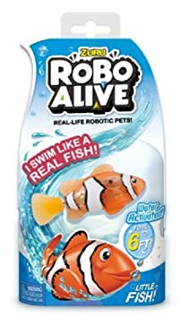 New Zuru Robo Alive Little Fish Collection Real-Life Robotic Pets - Water Activated LITTLE CLOWNFISH - Swims like a Real Fish an
