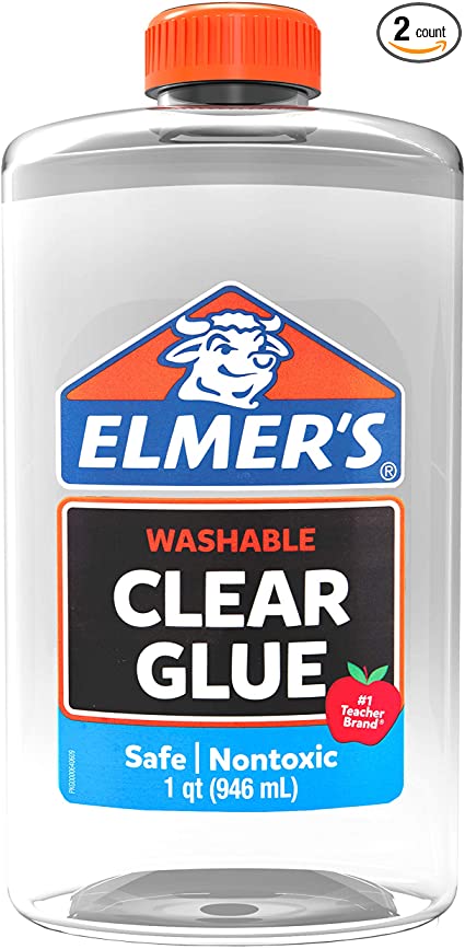 Elmers Liquid School Glue, Clear, Washable, 32 Ounces