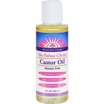 HERITAGE PRODUCTS Castor Oil Cold Pressed 4 OZ
