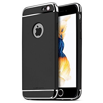 iPhone 6s Case, Willnorn® [Sublimate] Electroplate Frame iPhone Original Style Ultra-Thin Cellphone Hard Case for Apple iPhone 6 / iPhone 6s (Black)