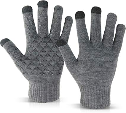 Winter Gloves for Men - Warm Touchscreen Sensitive, Soft Thermal Lining - Elastic Cuff, Anti-Slip Silicone, Flexible Fabric