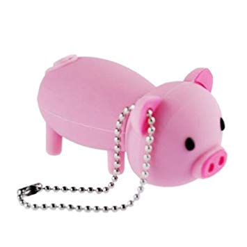 16GB USB Flash Drive Rubber Piggy Pig Shaped 16G Memory Stick USB 2.0 U Disk - Pink