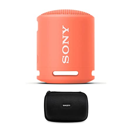 Sony XB13 Extra BASS Portable IP67 Waterproof/Dustproof Wireless Speaker (Coral) with Knox Gear Hard Shell Case Bundle (2 Items)