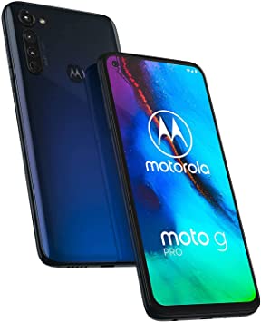 Moto G Pro with Stylus (128GB, 4GB) 6.4" HD , NFC, Snapdragon 665, 4000 mAh Battery, Dual SIM GSM Unlocked (Telus, Fido, Rogers) Global 4G LTE International Model XT2043-7 (Mystic Indigo)